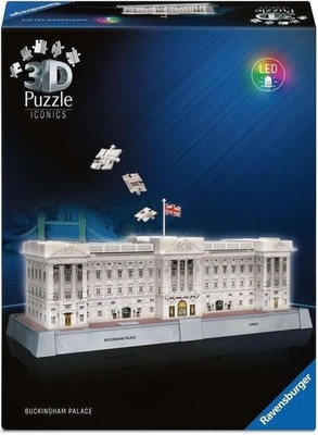 NEW Ravensburger 216 Pieces Jigsaw 3D Puzzle Iconics Buckingham Palace Lights