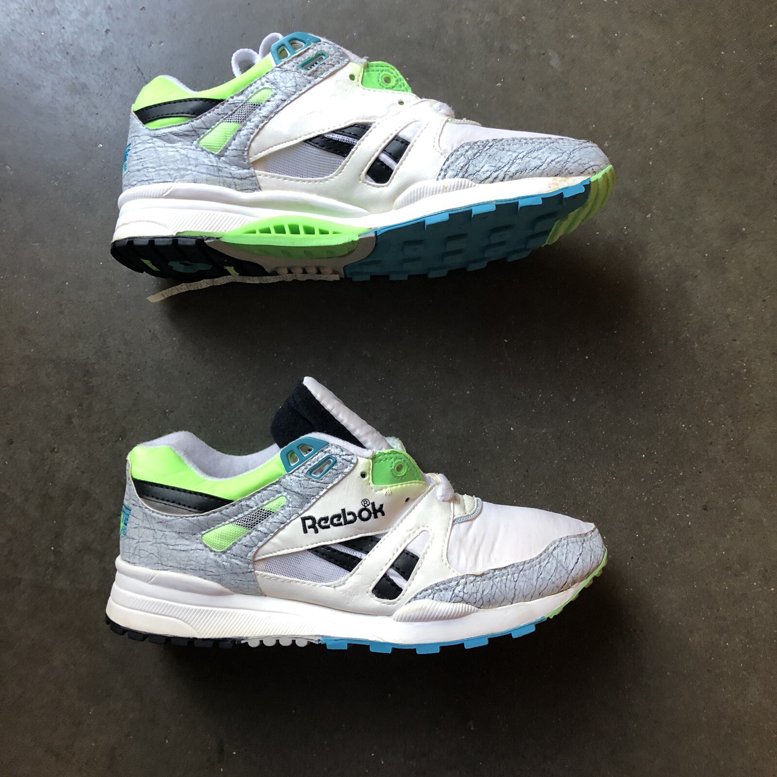 DS Men\u0026#039;s 90\u0026#039;s 1990 True Vintage Reebok Hexalite Ventilator Low  White Lime Sz 8 | eBay