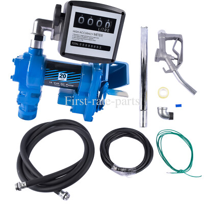 #ad Blue Fuel Transfer Pump 20GPM 12V for Transfer of Gasoline Diesel with Oil Meter $192.99