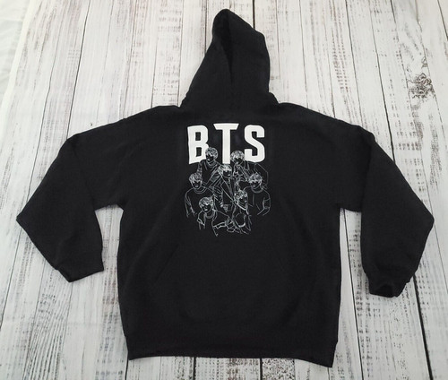 Big Hit Entertainment BTS Logo Sketch Silhouette Hoodie Sweatshirt Adult L