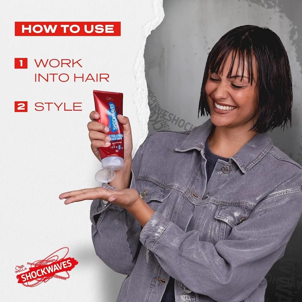 WELLA SHOCKWAVES ULTRA STARKES POWER HOLD GEL 200M - Bild 4 von 4