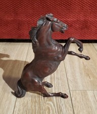 Hartland Woodgrain Dark Brown Rearing Horse Figurine Western Vintage Figure