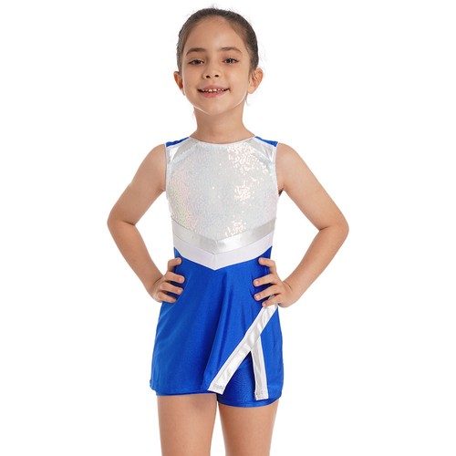 Kids Girls Tennis Dress Sports Gymnastics Sparkle Athletic Dress Dancewear Sets - Picture 25 of 42