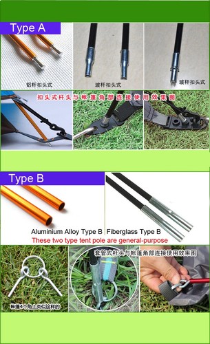 8.5mm Aluminum Tent Pole Replacement 3.63M 4.42M Tent Poles Camping Tent Rod - Picture 3 of 8