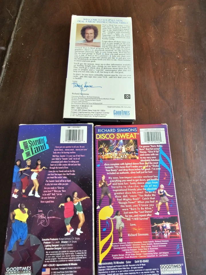 Richard Simmons Lot of 3 VHS Sweatin to the Oldies 3, Disco Sweat Deal Your Way  - Image 2 of 4