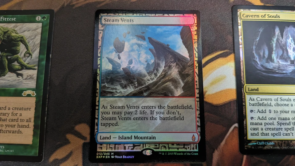 Steam Vents Zendikar Expeditions MTG Foil magic Shock Land - Image 3 of 4