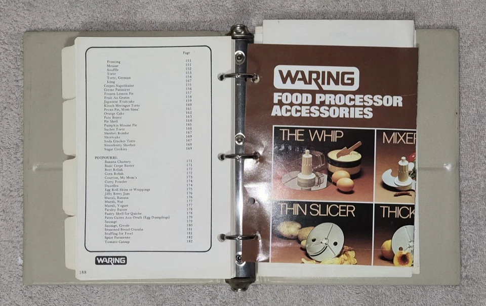 WARING FOOD PROCESSOR RECIPES BY: DOROTHY D. SIMS - RECIPE BOOK - MAY 1978 - Image 2 of 4