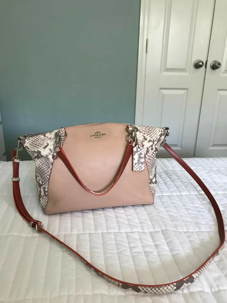 Coach F13692 SMALL KELSEY IN PYTHON EMBOSSED LEATHER NWT eBay