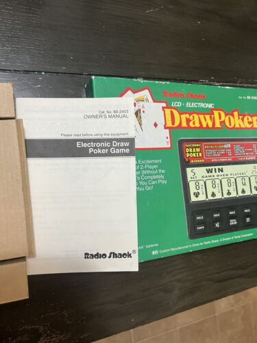 Vtg. Radio Shack Handheld Electric Draw Poker Game 60-2453. Tested And Works! - Picture 2 of 7
