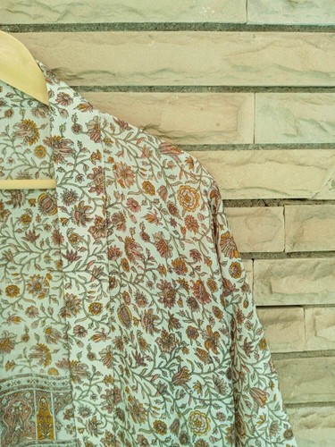 Midi Kimono Reine Seide Robe Knielang Abendkleid Seide Kimono Robe Weiß MKMO1642 - Bild 4 von 8