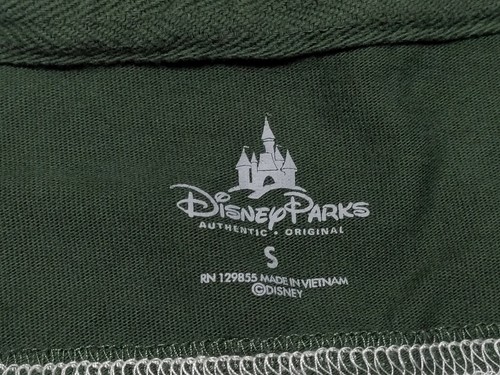 DISNEY PARKS Vintage Mickey Mouse Long Sleeve Football Jersey Shirt Green Small - Picture 3 of 8
