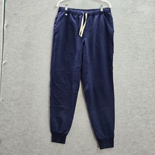 FIGS Men Scrub Bottoms Medium Blue Tansen Jogger Scrub Pants Spandex Drawstring