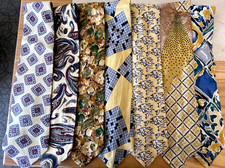 silk neck ties for men new  yellow/gold  3.5" wide