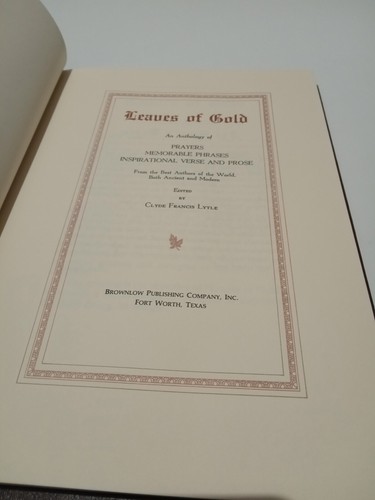 Vintage 1948 Book Leaves Of Gold Revised Edition By Clyde Francis Lytle - U.S - Picture 8 of 9