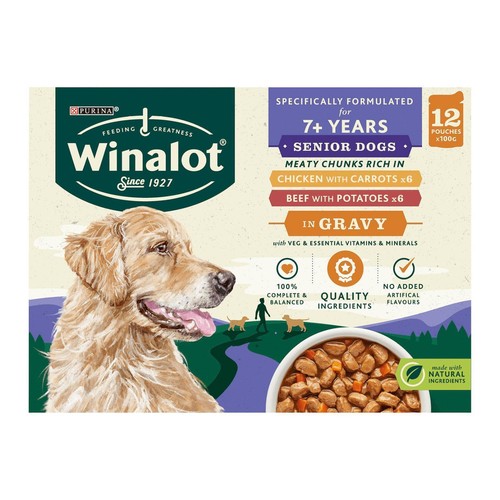 96 x 100g Winalot WetDog Karma Mięsiste kawałki Dorosły, Senior, Szczeniak Mieszany w galaretce - Zdjęcie 2 z 46