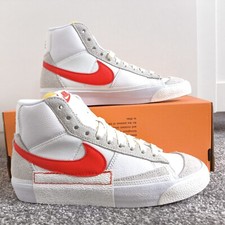 Nike Blazer Mid '77  Size 6 UK / 39 EU Pro Club Remastered Skate Shoe Red/White 