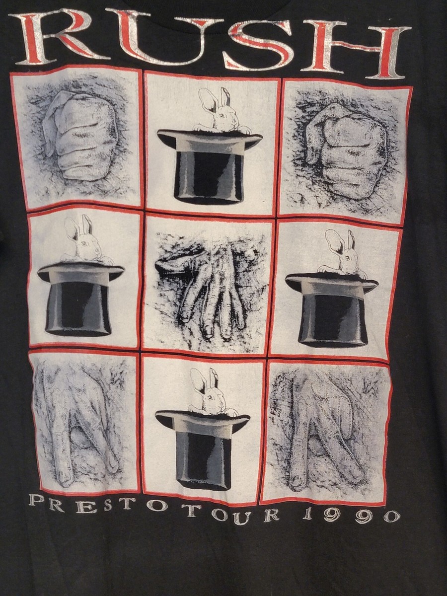 Rush Vintage 90s Bootleg Presto Tour Rock Band Concert T-Shirt