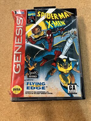 Spider-Man/X-Men: Arcade's Revenge - Sega Genesis - COMPLETE,  Case Has Issues