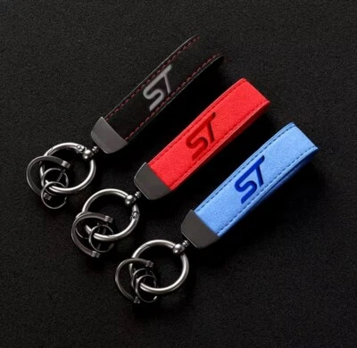 Ford ST Luxury Suede Keyring for Fiesta Focus Puma Mondeo Red Blue Black Styling