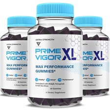  3 Pack Prime Vigor XL Gummies Prime XL Vigor Max Performance 3 Month Supply 