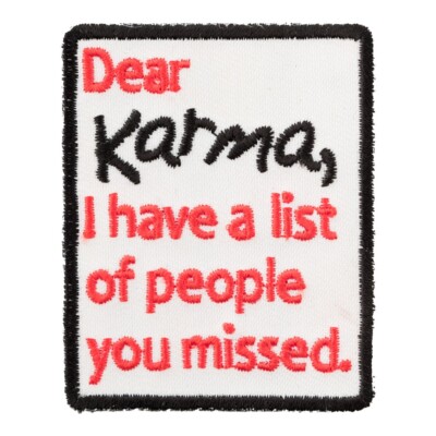 Dear Karma List of People Patch, Funny Patches