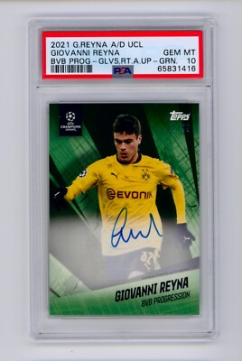2020-21 Giovanni Reyna Topps Curated Green On Card