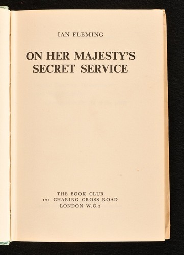 1963 On Her Majesty's Secret Service Ian Fleming First Book Club Edition Dust... - Picture 3 of 7