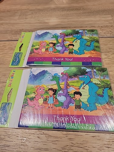 Vintage Dragon Tales Thank you cards & Envelopes 2 packages (set of 16) - Picture 2 of 3