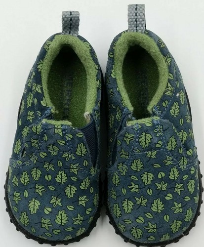 NEW! Baby/Toddler MERRELL Jungle Mini Moc Blue, Green LEATHER Shoes, Size 4 - Picture 3 of 8