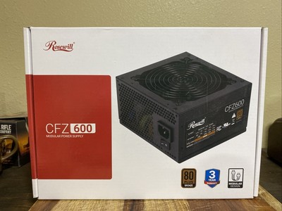 Rose will CFZ 600W 80 Plus Bronze Modular Power Supply NEW UNOPENED SEALED