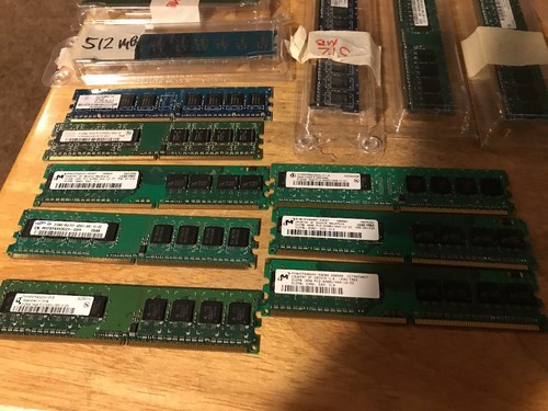 (14) Mixed Brands 512MB (7GB TOTAL) DDR2 PC2 4800 And 5300U RAM MEMORY - Picture 2 of 6