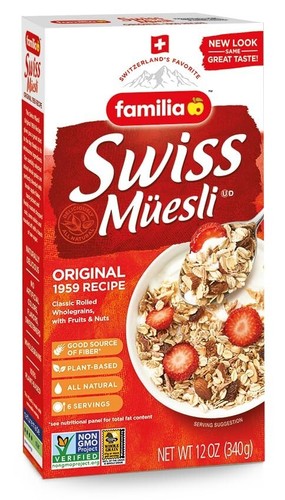 Familia Swiss Muesli Cereal, Original Recipe with Fruit and Nuts, Enjoy Hot/Cold - Picture 3 of 9