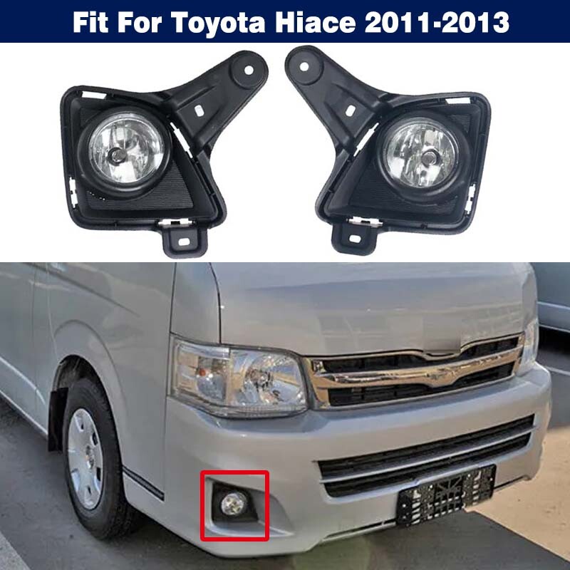 1 Pair Front Bumper Fog Light Lamp w/Bezel Cover Trim For