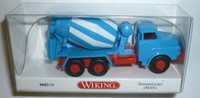 Wiking 068208 Man Hauber 3-Achs Betonmischer 1969 - 1994 Blau/Weiß 1:87 Spur H0
