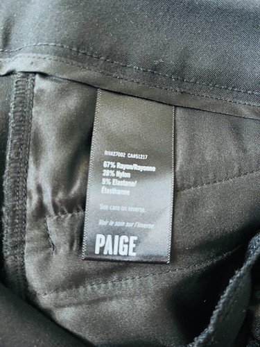Paige Maglia Nero Elegante Pantaloni Leggings Donna Taglia 26 NUOVO Senza Etichette - Foto 11 di 12