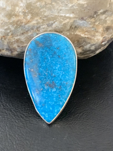 Anello donna blu Kingman turchese Navajo argento sterling misura 7 11813 - Foto 4 di 12