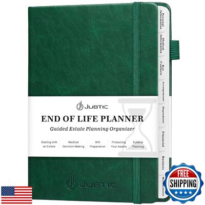 End of Life Planner, Estate Planning Organizer, Death Planner with Labels, Ju