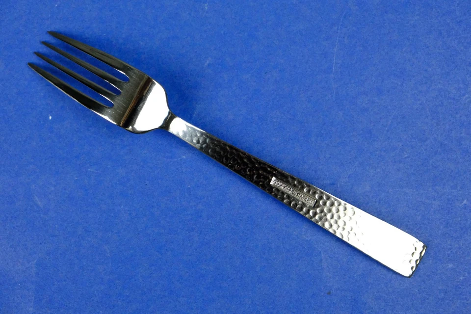 "6 horquillas de cena de acero inoxidable martilladas Godinger Castello 8 1/8""" Foto 3 de 3