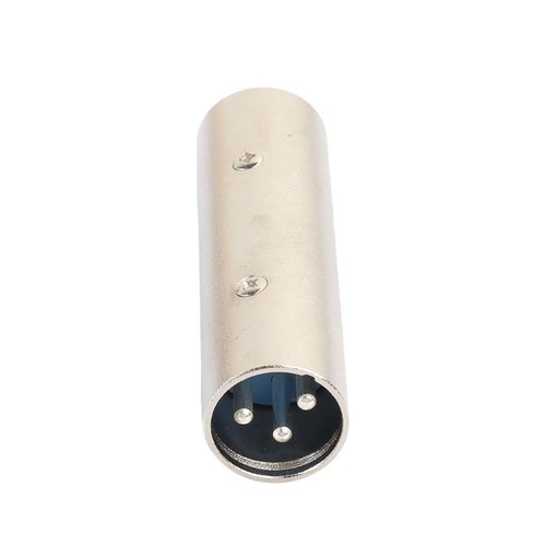 2 piezas 3 pines XLR macho a XLR macho micrófono alimentación para adaptador enchufe conector - Imagen 4 de 9