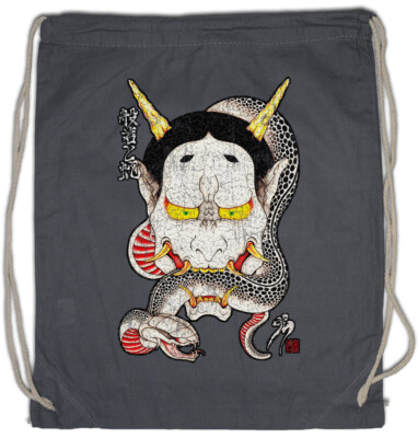 Hannya Snake Turnbeutel Samurai Japan Japanische Theater Maske Tengu Obake Kappa