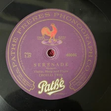 CECELIA TRIO/ACKROYD TRIO Pathe 40046 80rpm 11 1/4" (Classical, Tested)