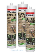 3 x Soudal Mortar Repair Cement 310ml Beige Triple Pack Free Delivery