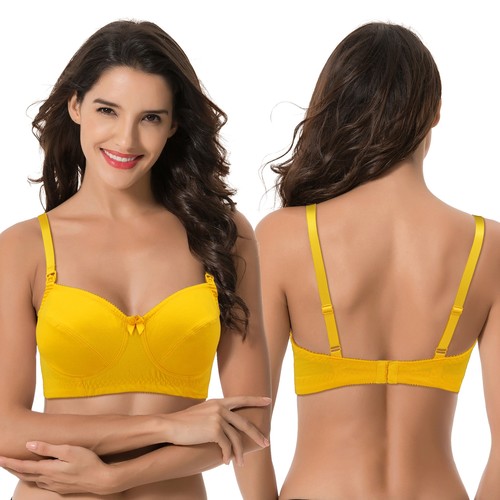 Women's Nursing Plus Size Wirefree Unlined Maternity Lace Trim Bra - Picture 5 of 7