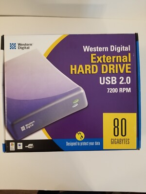 Western Digital External Hard Drive 7200 RPM USB 2.0 - New, Open Box