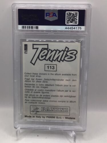 1992 Panini Tennis #113 John McEnroe PSA 8 (Top Pop, Pop 3) - Foto 2 di 2