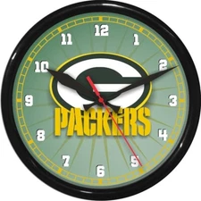 12.25" Green Bay Packers NFL Football Wall Clock 0724