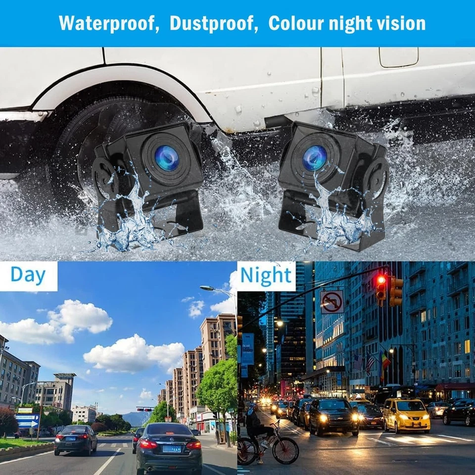 Kit 2 Caméras de Recul filaires 1080P HD – Écran LCD 7″, 140° -BEYI - Photo 3/4