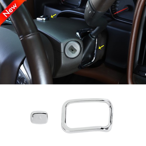 Chrome Shift & Emergency light Cover Trim For Chevy Silverado GMC