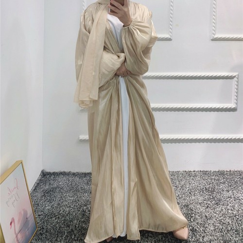 Cardigan aperto Abaya abiti lunghi donna kimono musulmano Turchia Dubai abiti abito nuovo - Foto 24 di 55