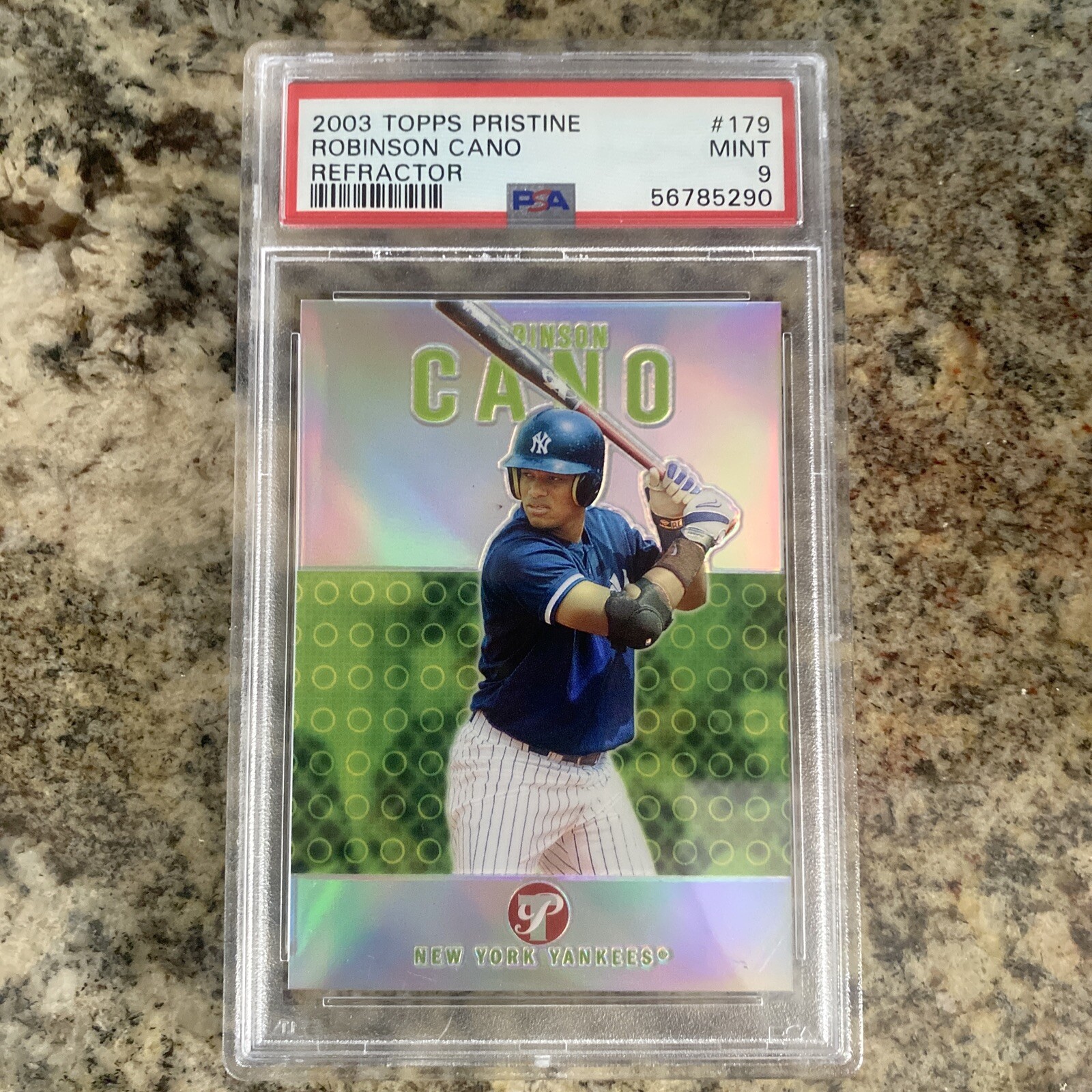 2003 Topps Pristine Robinson Cano Refractor /1599 PSA 9 mint #179